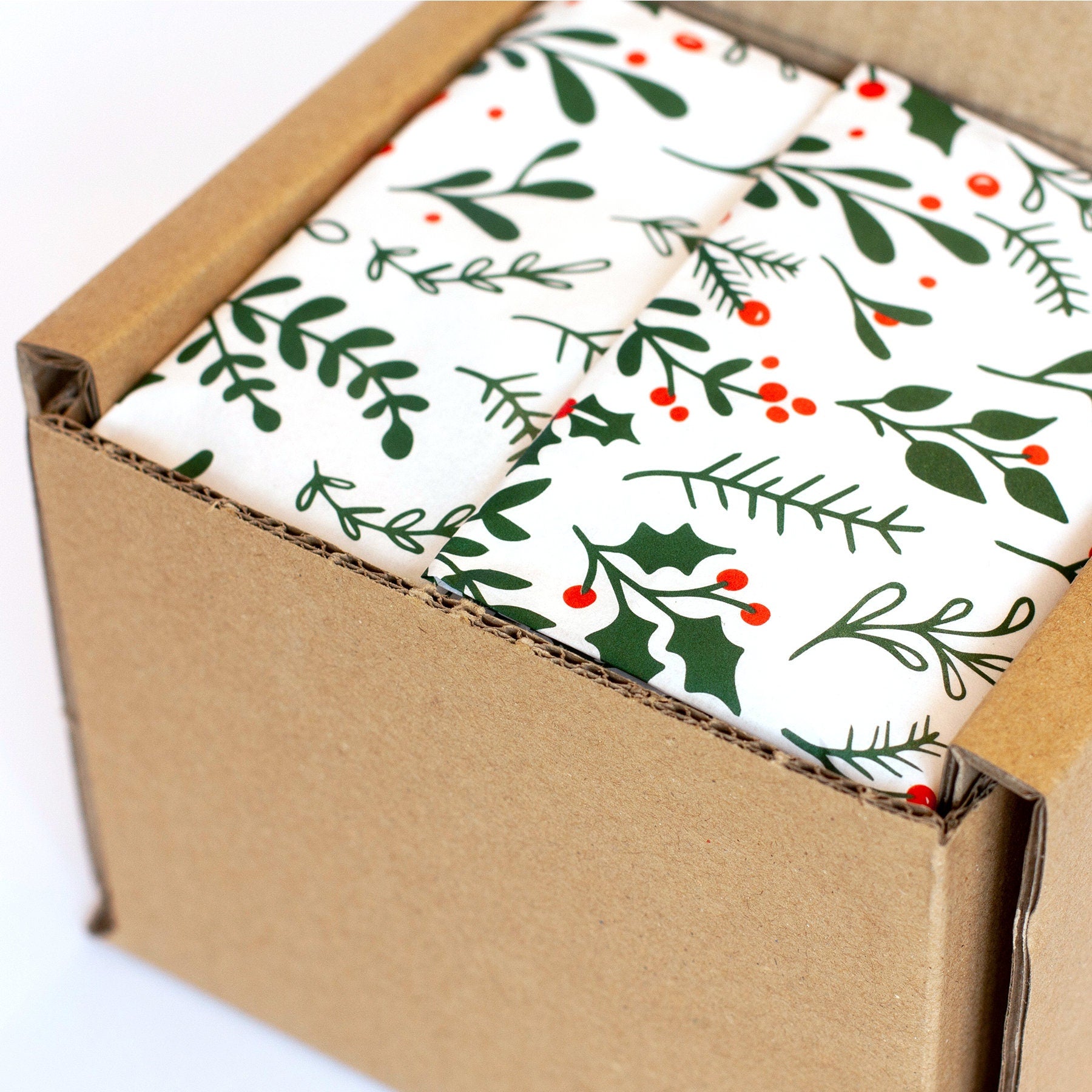 Compostable Tissue Paper Christmas Tissue Paper - Foliage Print | Recyclable, Compostable ...