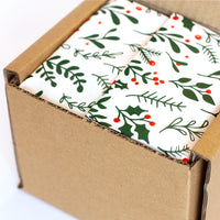 Christmas Tissue Paper Christmas Foliage Recyclable Wrapping Paper, 500mm x 380mm Recyclable, Compostable, Biodegradable