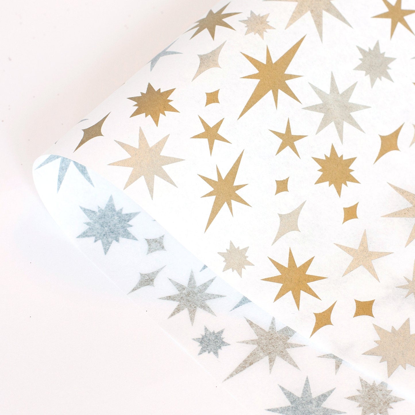 Christmas Tissue Paper Christmas Stars Recyclable Wrapping Paper, 500mm x 380mm Recyclable, Compostable, Biodegradable