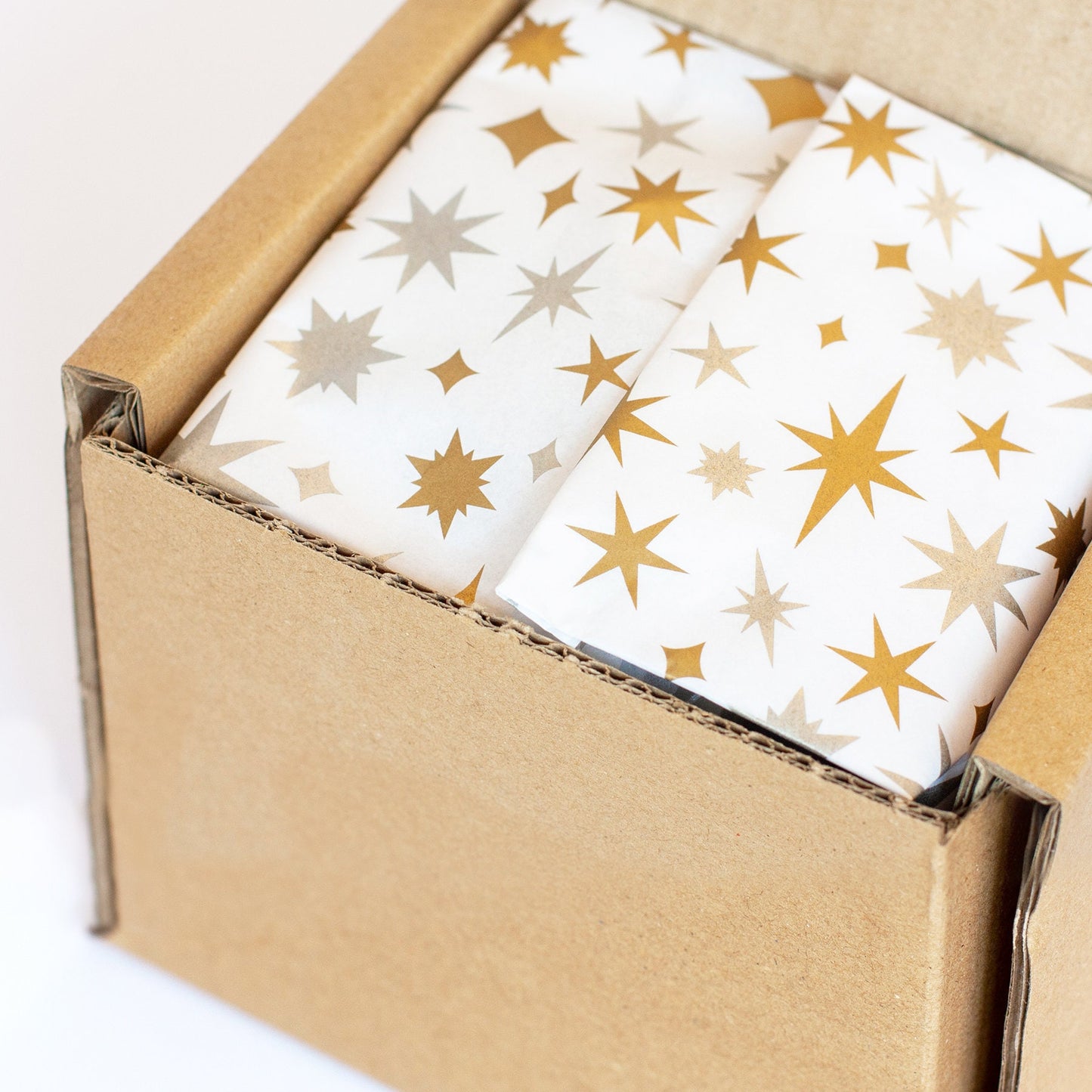 Christmas Tissue Paper Christmas Stars Recyclable Wrapping Paper, 500mm x 380mm Recyclable, Compostable, Biodegradable