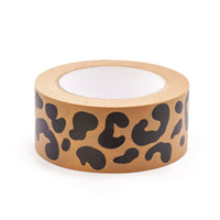 Printed packing tapes, Kraft paper leopard print, 50 metres length, 48mm width