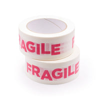 Paper packing tape Fragile print, 50m x 48mm. Recycled paper packing tape