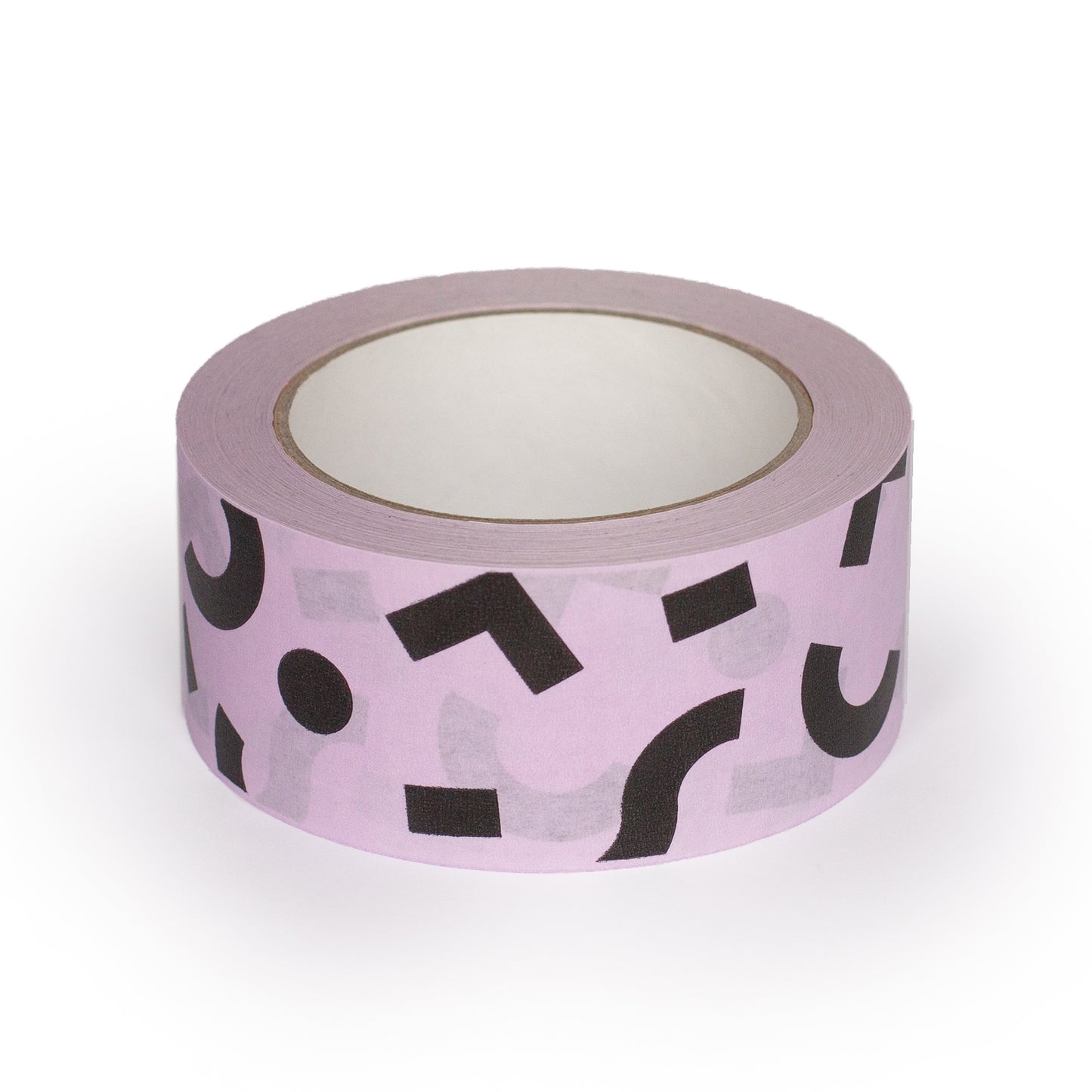Decorative paper tapes, Shapes on Mauve print, 50 metres length, 48mm width