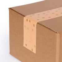 Polkadot packaging tape, Printed Orange polka dot, 50 metres length, 48mm width